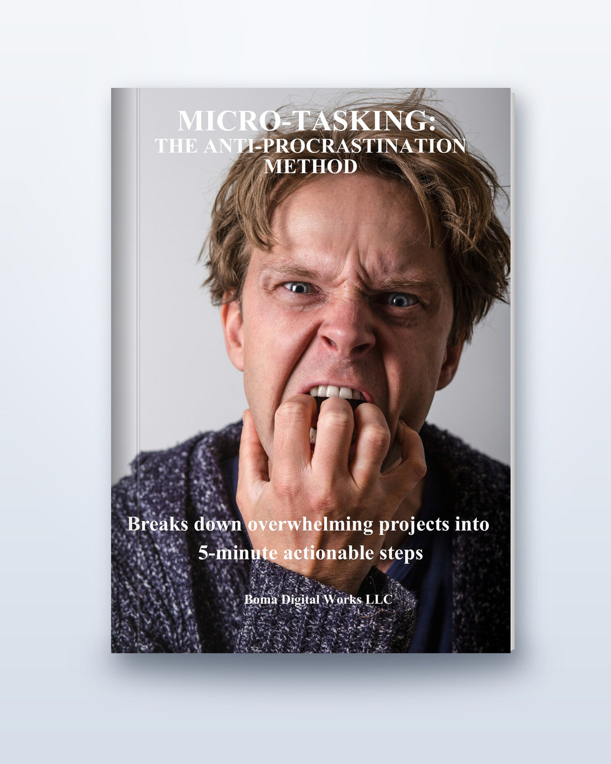 Micro-Tasking: The Anti-Procrastination Method, 3D book mockup