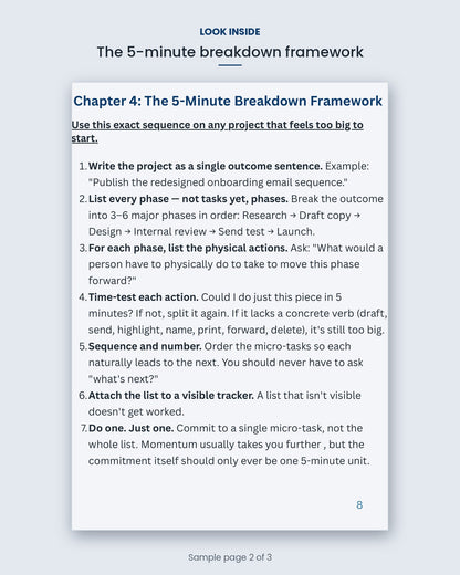 Look inside Micro-Tasking: the 5-minute breakdown framework