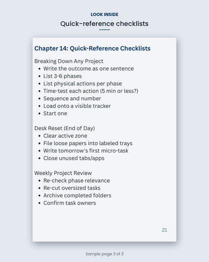 Look inside Micro-Tasking: quick-reference checklists