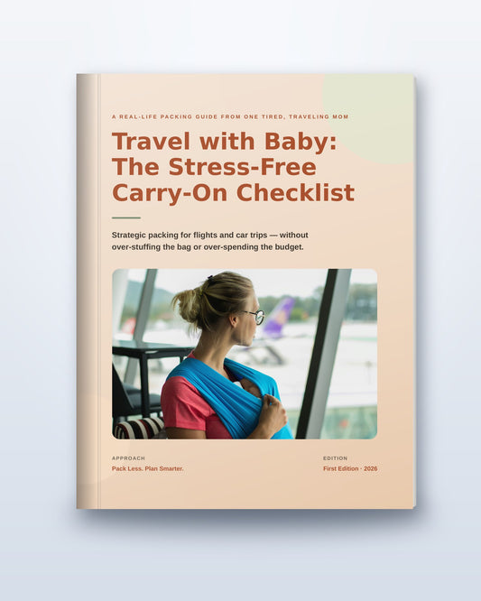 Travel with Baby: The Stress-Free Carry-On Checklist, 3D book mockup