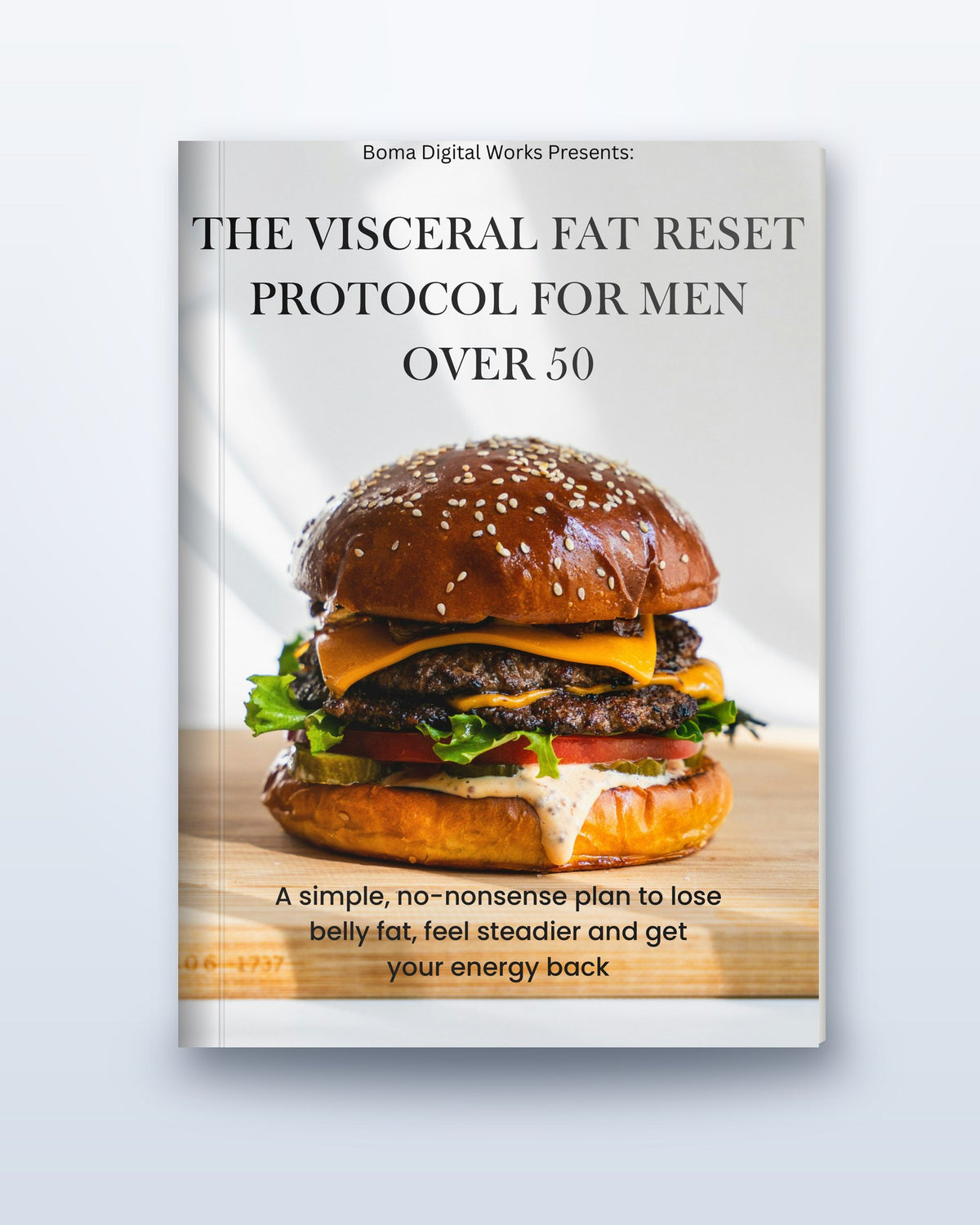 The Visceral Fat Reset Protocol for Men Over 50, 3D book mockup